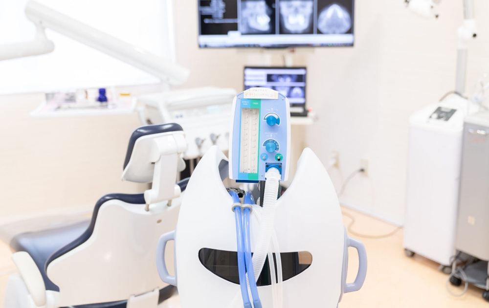 ▼不安をやわらげる笑気麻酔